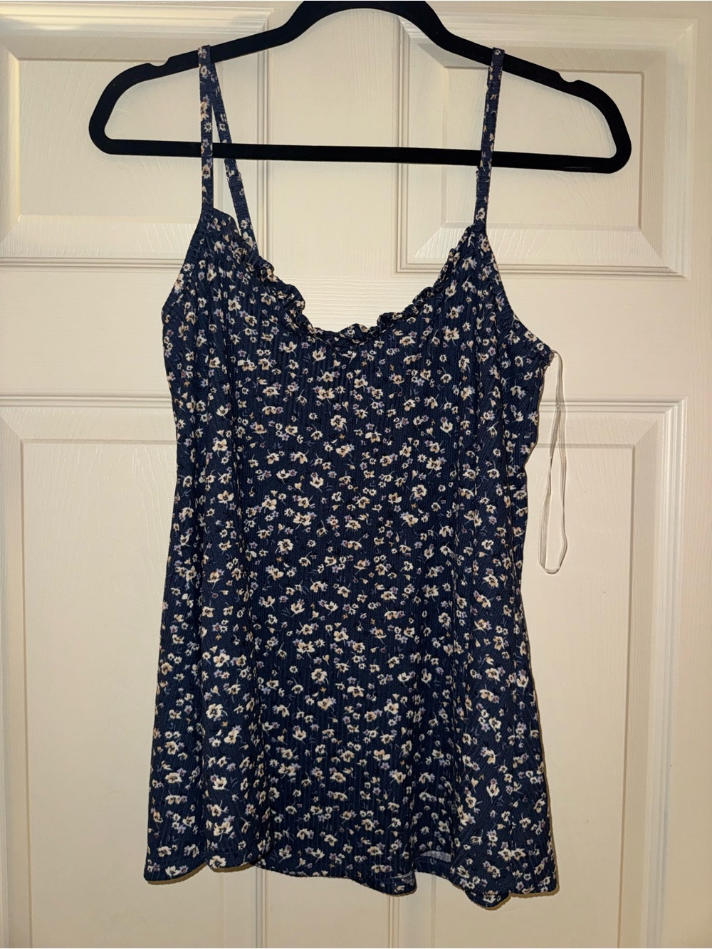 Pulse Navy Blue Floral Tank Top
